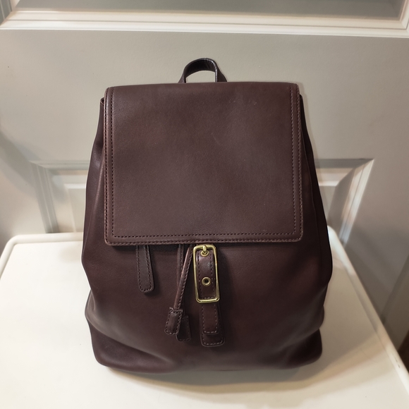 Coach Handbags - VTG Coach Legacy West Hampton Brown Leather Backpack - Style 9827